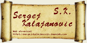 Sergej Kalajanović vizit kartica